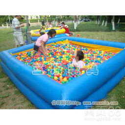 【房地产庆典活动器材儿童充气海洋球池捞鱼池子】-